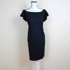 Ralph Lauren Off Shoulder Dress Women's Size S Blue Flutter Sleeve